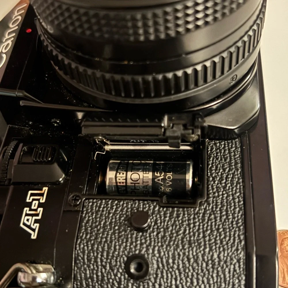 Canon A-1 Black SLR Camera with 50mm Lens